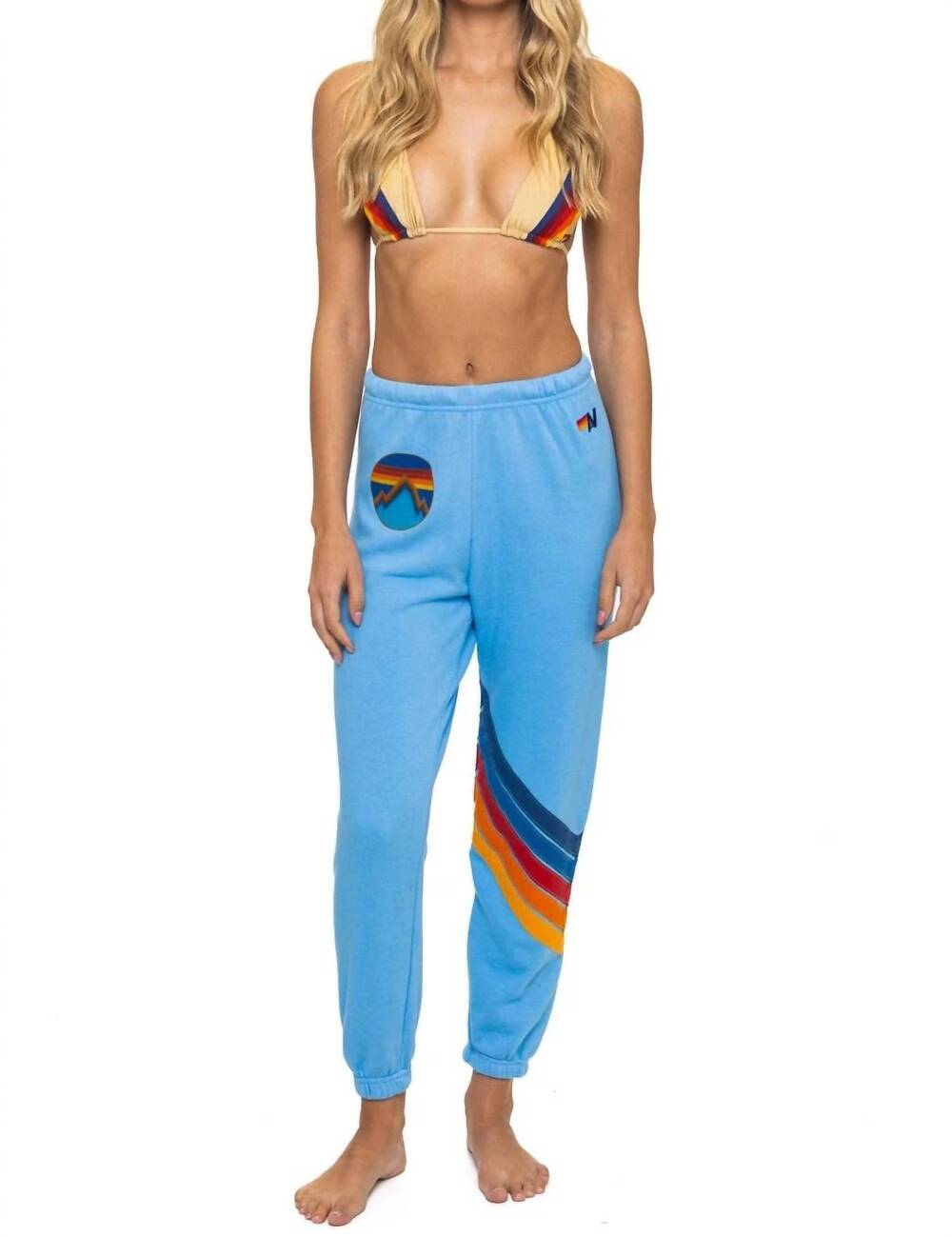 NEW AVIATOR NATION all seasons circle chevron sweatpants in sky